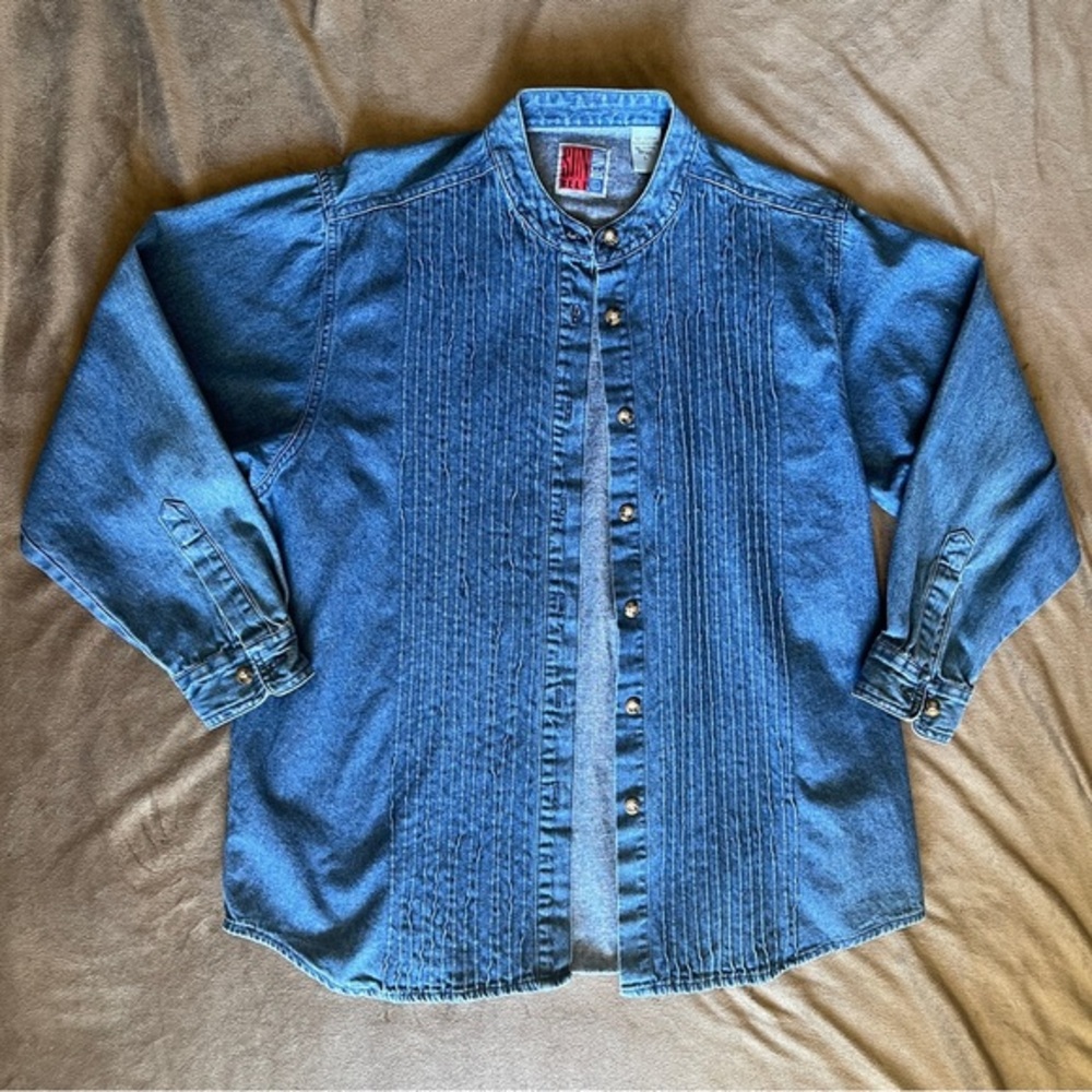 Vintage Sunbelt Denim Large 100% Cotton Long Sleeve Button-up